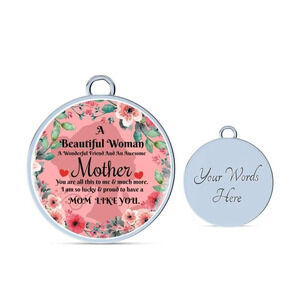 An Awesome Mother Personalized Engraved Silver Circle Bangle Bracelet Custom
